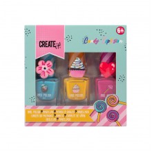 Candy Explosion Nail Polish With Rings Cupcake