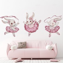 Αυτοκόλλητα Τοίχου Ballerina Bunny