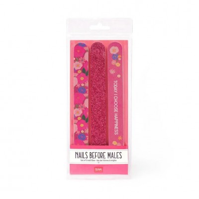 Set of 3 Nail Files Flowers