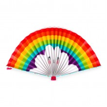 Folding Paper Fan Rainbow