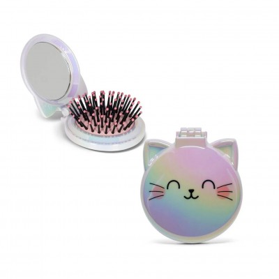 Hairbrush With Mirror Kitty