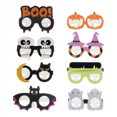 Halloween Set of 8 Pairs of Paper Eyeglasses