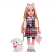 Κούκλα Beauty Star - Preppy Girl With Poodle Dog 45εκ.