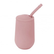 Ποτηράκι Σιλικόνης Με Καλαμάκι Happy Cup Blush 235ml