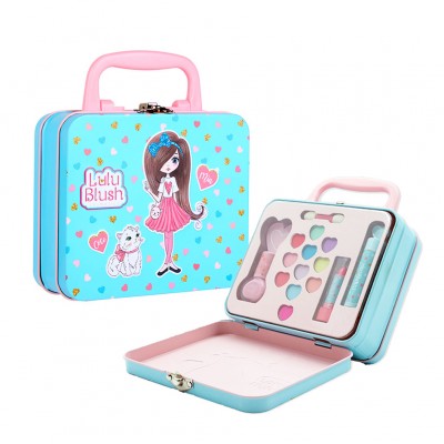 Lulu Blush Make Up Set Metallic Case