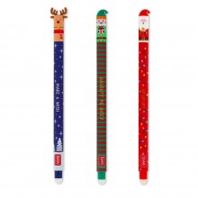 Legami Christmas Set of 3 Erasable Gel Pens - Naughty or Nice?