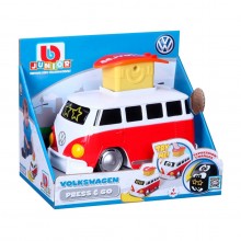 Bburago Junior Volkswagen Red Bus Press & Go